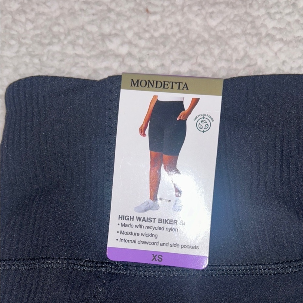 Mondetta Black Bike Shorts High-Waisted Matte - Picture 3 of 7
